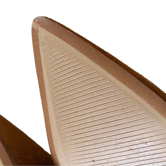 SUEDE POINTED TOE STILETTO Chestnut Color Women’s Size 5 1/2 LIKE NEW - Picture 11 of 14